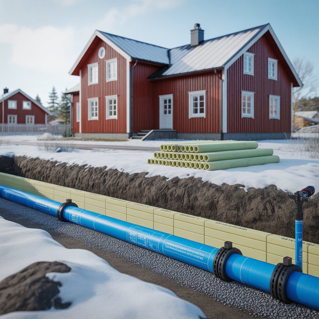 frostskydd av vattenservis djup isolering och kostnad