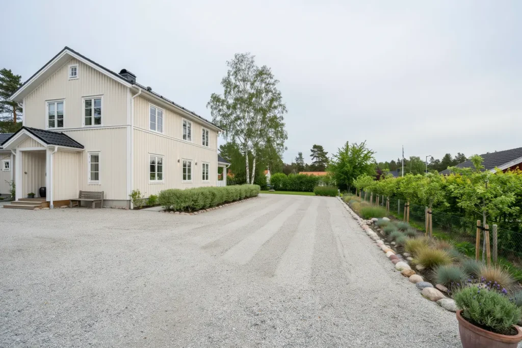 anl ggning av grusad g rdsplan och dagvattenl sning i torsh lla